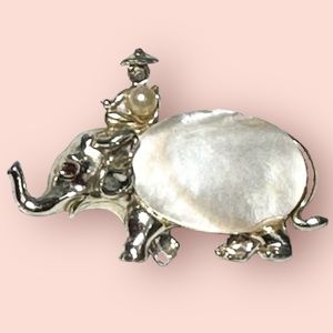 3/$10 Pin 1-5/16” Elephant Brooch